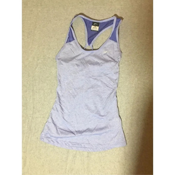 Womens Nike Tank Top Size Extra Small Blue Racerback Athletic Summer Spring - Picture 1 of 2